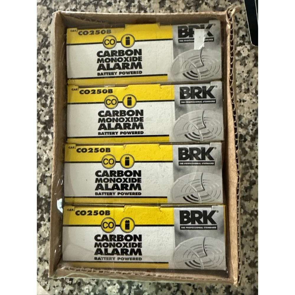 BRK CO250B Carbon Monoxide Detector Alarm 9V Battery Powered Home Security Lot 4